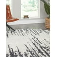 thumbnail image 5 of Unique Loom Serenity Shag Collection Area Rug - Vigie (7' Round White/Gray), 5 of 10