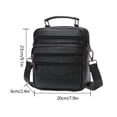 thumbnail image 3 of Bolsos Maletín de hombre Bolsos de hombro de cuero de vaca Bolsos de cartera suave de cuero de vaca (Negro), 3 of 3