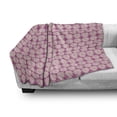 thumbnail image 3 of Floral Soft Flannel Fleece Blanket, Pattern of Deformed Circles in Repeat with Doodle Geometric Lines Round Spots, Cozy Plush for Indoor and Outdoor Use, 70" x 90", Magenta and Cream, by Ambesonne, 3 of 6