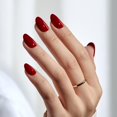 thumbnail image 2 of Press On Nails BtartBox Short Red Gel Fall con pegamento para uñas, 16 segundos, 2 of 7