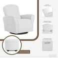 thumbnail image 5 of Evolur Vienna Swivel Glider with Ottoman, Greenguard Gold Certified, Made from Sturdy and Sustainable FSC-Certified Wood, Fog, 5 of 11