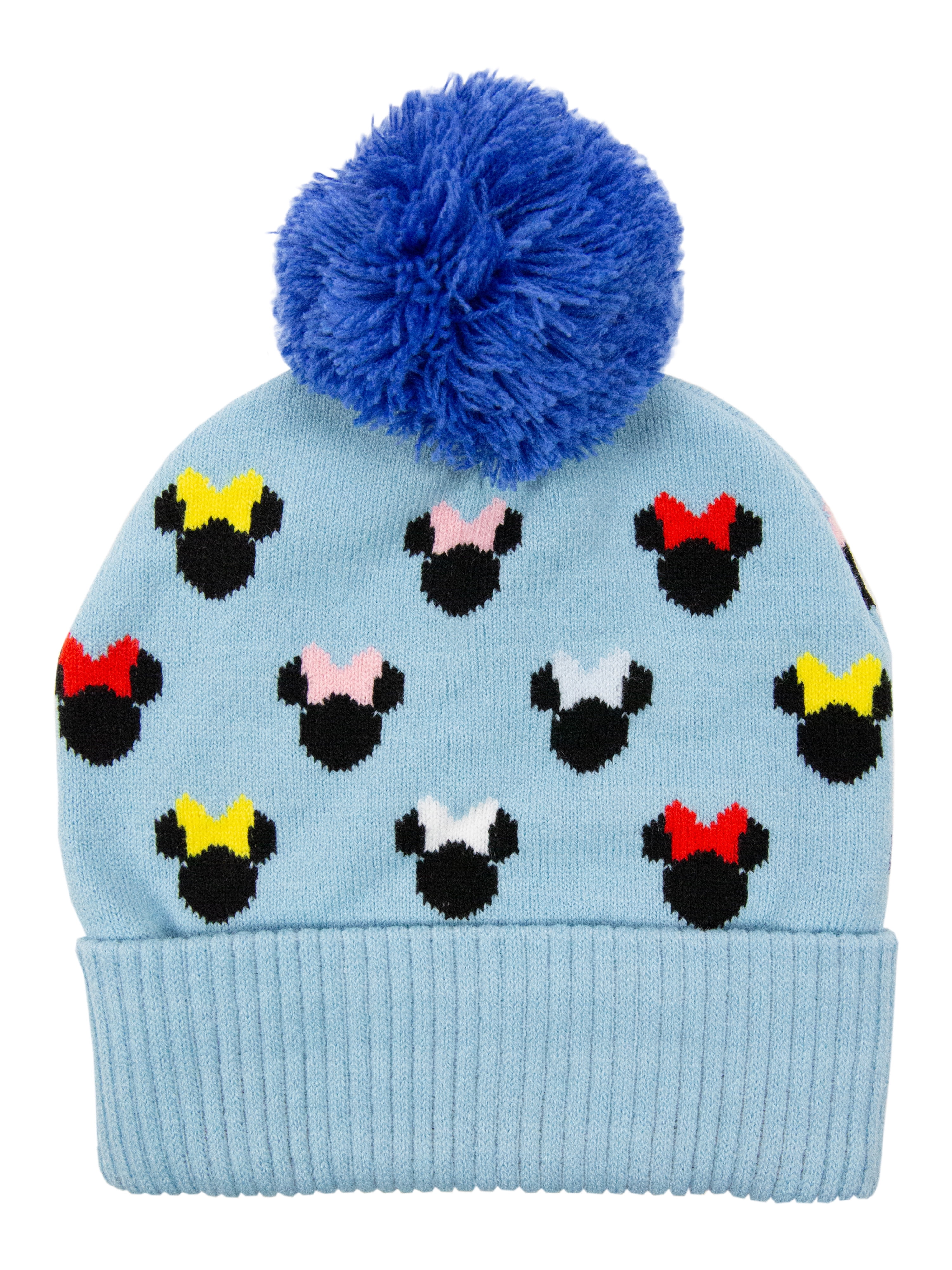 Minnie Mouse Licensed Toddler Girls Knit Beanie Hat and Gloves Set