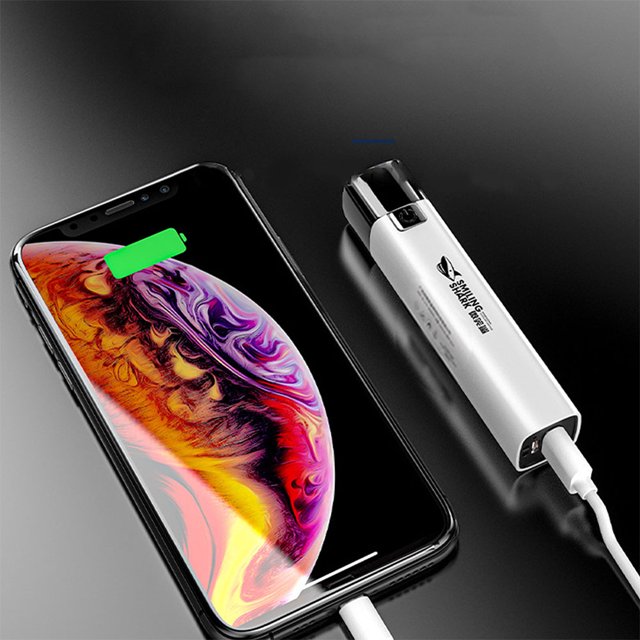 Lámpara Linterna USB de alto brillo G3 Chip Power Bank Antorchas de emergencia (Blanco)