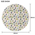 thumbnail image 6 of Multicolor Christmas Tree and Ornament Pattern Round Tablecloth 60"x60",Wrinkle Wipeable Table Cloth for Kitchen Dining Room Picnic Patio Party, 6 of 6
