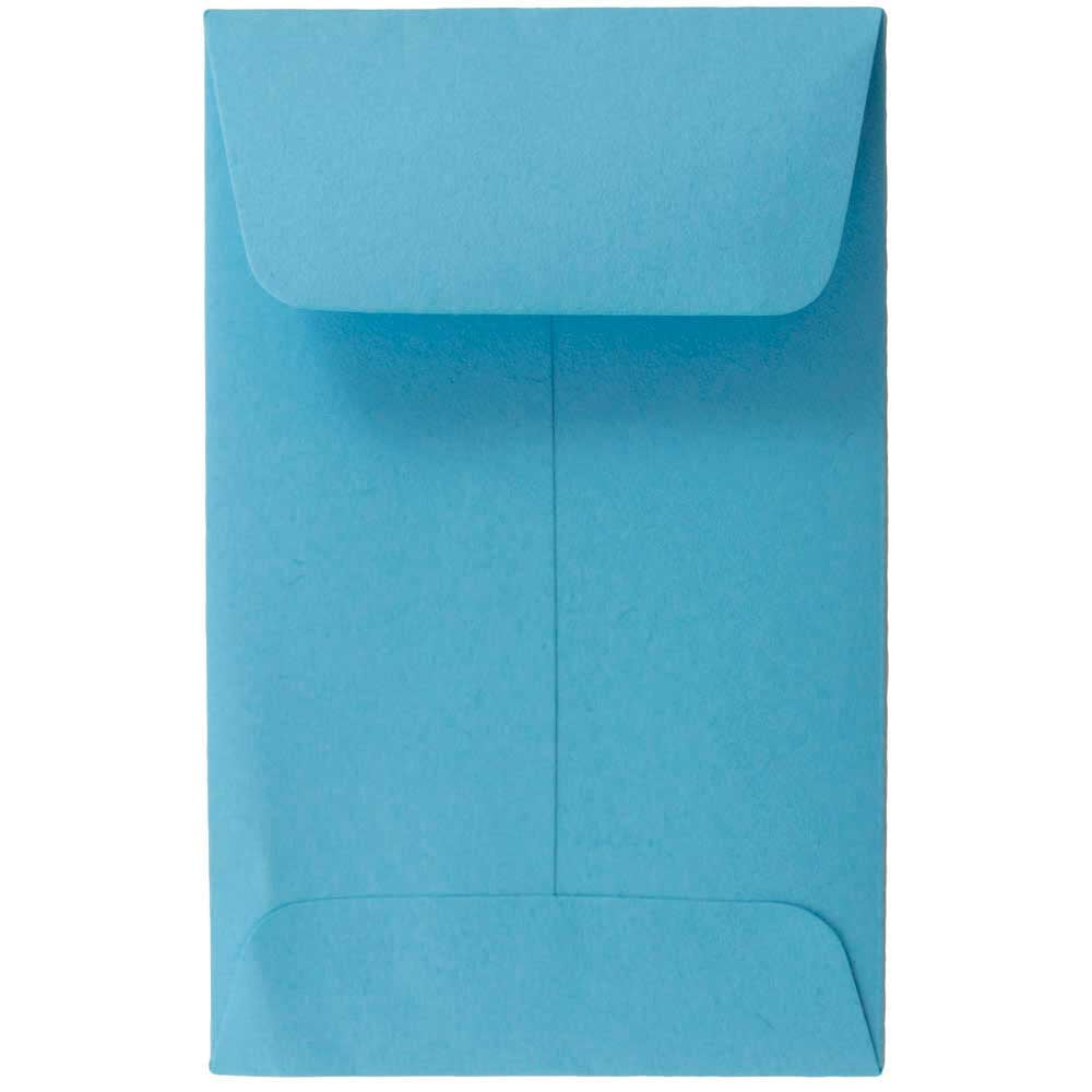 JAM 1 Coin Envelopes, 2.3x3.5, Blue, 500/Box