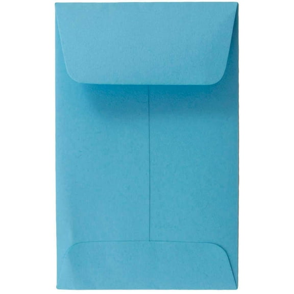 JAM Paper #1 Coin Envelopes, 2 1/4 x 3 1/2, Blue, 50 per Pack