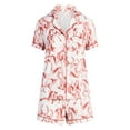 thumbnail image 3 of Joyspun Women's Dreamy Soft Collection Notch Collar Top and Shorts Pajama Set, 2-Piece, Sizes XS-3X, 3 of 6