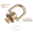 thumbnail image 4 of Uxcell 4pcs Remaches de metal 6.6mm D-Ring con punzón de cuero de 3.5mm para cuero, tono dorado, 4 of 6