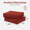 thumbnail image 7 of Pakunoda Outdoor Chair Cushions 18.5 X 16 X 4 Inch, 2-Piece Patio Seat Pad Cushions, Waterproof Outdoor Seat Cushions Square Corner with Handle and Ties, Terra Red, 7 of 7