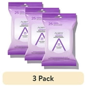 (3 pack) Almay Biodegradable Longwear Makeup Remover Cleansing Towelettes, 25 Count