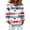 Light Blue, variant on LNZGNM 250 Anniversary USA Polo Shirts for Women Dressy American Flag Tops Button Down Long Sleeve Blouses for Office, Blue, L