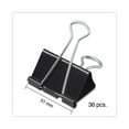 thumbnail image 5 of Universal Binder Clips Zip-Seal Bag Black & Silver, 36 Count, 5 of 5