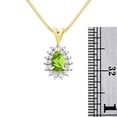 thumbnail image 5 of RYLOS Jewelry For Women Yellow Gold Plated Silver Birthstone Jewelry Ring, Earring & Pendant Necklace Gemstone & Diamonds Pear Tear Drop Shape Peridot August Birthstone Womens Jewelry Matching, 5 of 9