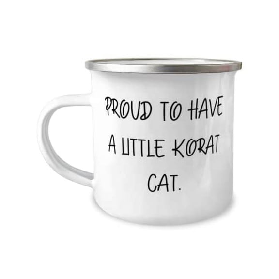 Inspire Korat Cat Gifts, Proud to Have a Little Korat Cat, Reusable Christmas 12oz Camper Mug From Cat Lovers
