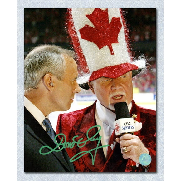 Don Cherry Hockey Night in Canada Autographed Canada Hat 8x10 Photo