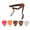 Dark Wood, variant on YAHHU Alloy 3-in-1 Quick Release Guitar Capo Set with 5 Picks for Acoustic Electric Bass Banjo, Black (3.54 inches / 9 cm)