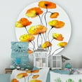 thumbnail image 2 of Designart 'Country Yellow Flowers On White' Traditional Circle Metal Wall Art 11x11 - Disc of 11, 2 of 5