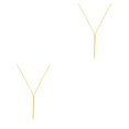 thumbnail image 1 of Collar delicado Qarigey Cadenas Joyería estética larga Palos elegantes Colgantes Gargantilla Oro 2piezas, 1 of 6