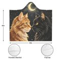 thumbnail image 3 of Starry Sky Cat Wearable Blanket Hoodies for Women Men Adults Cat Lovers Soft Cozy Romantic Longhair Cats Hooded Blankets for Home Bedding Decor Birthday Gifts 50x60 Inch, 3 of 5