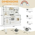 thumbnail image 5 of AILEEKISS Wood Kids Play Kitchen, Pretend Kitchen Playset for Children Age 3 Years up, White, 5 of 11