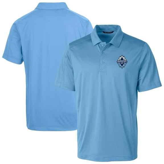 Men's-Cutter & Buck  Powder Blue Vancouver Whitecaps FC Prospect Eco Textured Stretch Recycled Polo