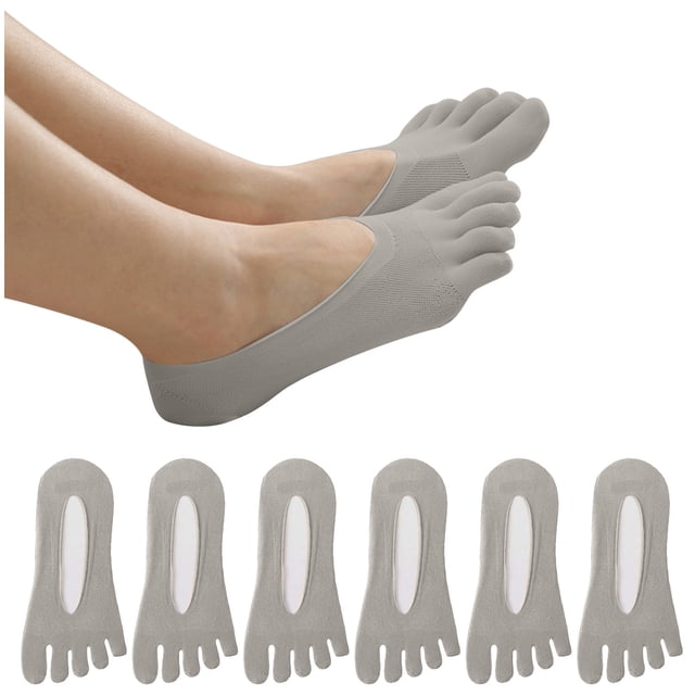 Socks Short Assembled for Everyday Comfort Five-Toe Ankle Liners for Women Breathable Friction-Reducing Daily Wear