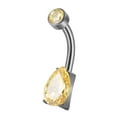 thumbnail image 4 of Anillos para el ombligo Yinane Joyas perforar cuerpo diamantes de imitación Titanio 1.6 mm Unisex 14G, 4 of 8