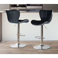 thumbnail image 2 of Bronte Living Leatherette Bar Stool 360 Swivel, Adjustable Height 24" to 33" High Backrest, with Hard Floor Protection Rubber Band - Series Susan (Set of 2), 2 of 7