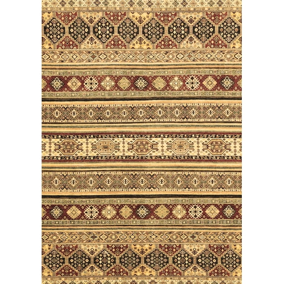 Ahgly Company Indoor Rectangle Abstract Brown Modern Area Rugs, 3' x 5'
