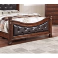 thumbnail image 6 of TempaGel Dark Cherry 1pc Queen Bed - Tufted Faux Leather Headboard, 6 of 7
