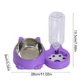 thumbnail image 3 of Cat Dog Feeding Bowl,Pet Feeders and Water Dispenser Removable Stainless Steel Bowl Dual-function Automatic Feeding Station for Cats Dogs, 3 of 6