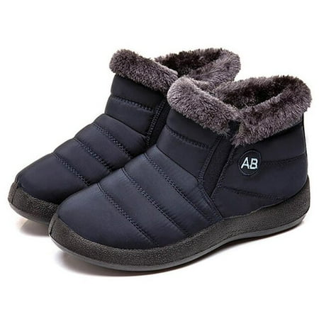 

Snow Boots Women Platform Zipper Shoes Woman Waterproof Boots For Women Keep Warm Ladies Shoes New Flat Botas Mujer Woman Boots