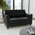 thumbnail image 3 of Flash Furniture Hercules Diplomat Series Adult LeatherSoft Upholstered Modern Loveseat, Black, 3 of 13