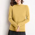 thumbnail image 7 of Women's 100% Cotton Seamless Sweater Mock Neck Long Sleeve Ribbed Knitted Pullover Tops, 7 of 7