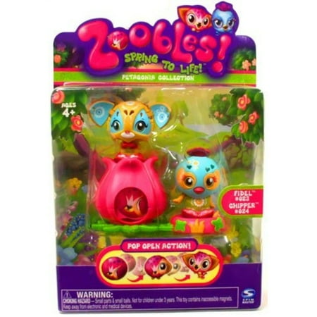 zoobles: twobles bird & cat happitat - fidel #023 & chipper #024
