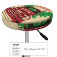 thumbnail image 4 of Naloa Christmas Vintage Red Truck Round Bar Stool Cushion Cover 12-14 inch, Fits Kitchen, Office, Restaurant Chairs - 14 inch, 4 of 7