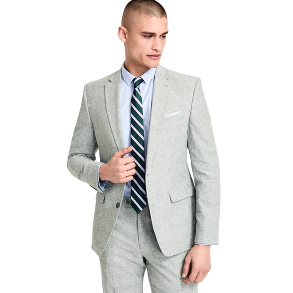 Bar Iii Mens Slim fit Sport Coat Blazer 38 R Sage Green Solid Stretch Linen