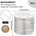 thumbnail image 4 of 18 Gauge(1mm) Aluminum Wire 492 FT Anodized Jewelry Craft Making Beading Floral Colored Silver, 4 of 8