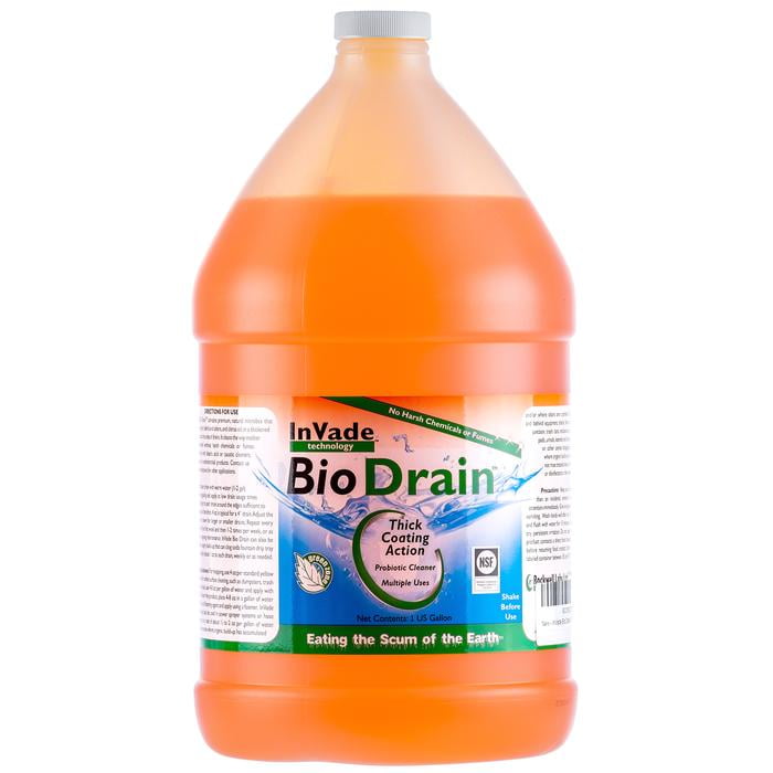 Invade Bio Drain Gel - Green Cleaner for Organic Matter - 128 fl oz Jug ...