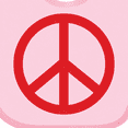 thumbnail image 4 of Inktastic Fun Red Peace Sign Boys or Girls Baby Bib, 4 of 4