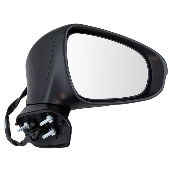 TRQ Mirror Power Heated Turn Signal Puddle Smooth Black RH for ES350 ES300h MRA06883 Fits select: 2013-2015 LEXUS ES