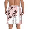 thumbnail image 3 of Naloa Goose Holding Wineglass with Red Wine Men's Beach Shorts, Surfing shorts, Swim trunks, Quick Dry Swim Trunks for Surfing Beach Fun - Small, 3 of 9