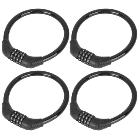 REGALWOVEN 4pcs Security 4 Digit Resettable Combination Bike Cable Lock Black price history on PriceWatchPro