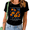 1-Black, variant on UNISHE Women's Flower Market California Poppy Floral Letter Graphic Short Sleeve Crew Neck Daily Casual Wear Tops