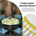 thumbnail image 2 of Yellow Lemon Round Tablecloth for 55-60 Inch Tables, Fitted Table Cover with Elastic Edge, Summer Watercolor Fruits Leaf Waterproof Outdoor Table Cloth Protector for Patio Garden Dinner Picnic, 2 of 9