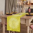 thumbnail image 2 of Table Runners 70 Inches Long Dress Scarves, Boho Flowers Farmhouse Coffee/Dining/Kitchen Table Decor, Holiday Table Runner, Yellow Floral Vintage Bohemian Watercolor 13x70 Inch, 2 of 9