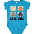 thumbnail image 3 of Inktastic Cats Rule with Cat Heads Boys or Girls Baby Bodysuit, 3 of 5
