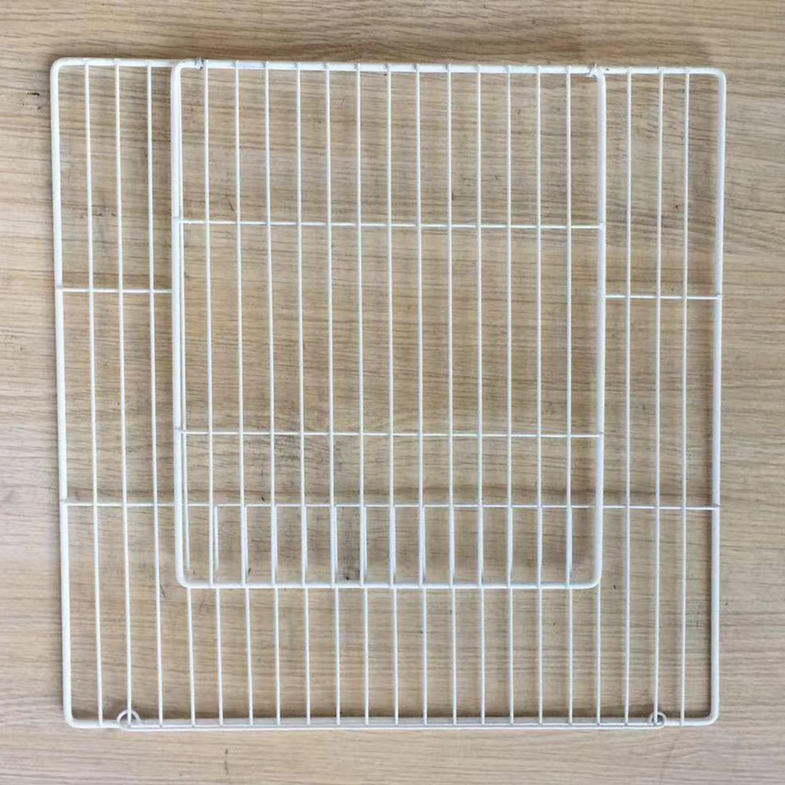 Door Cage Iron Yard Rabbit Fence Expandable Small Animals Panel White Dense Grid