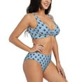 thumbnail image 2 of Daiia french Bulldog Face Women's Bikini Set Two Piece Swimsuit High Waisted Bikini Adjustable Straps Bikini Perfect for Beach, Pool, and Summer Vacation-, 2 of 9