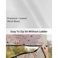 thumbnail image 6 of 4th of July RV Awning Sun Shade Screen 9'X7' American Flag Patriotic Mesh Sunscreen Memorial Flower Fireworks Awning Shade Screen with Zipper UV Blocker Completed Kits for RV Motorhome Camper, 6 of 7